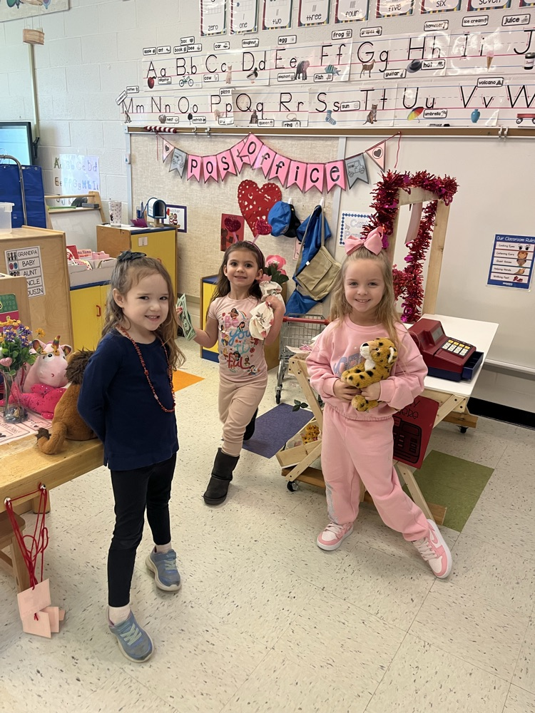 Prek fun in the flower shop and post office