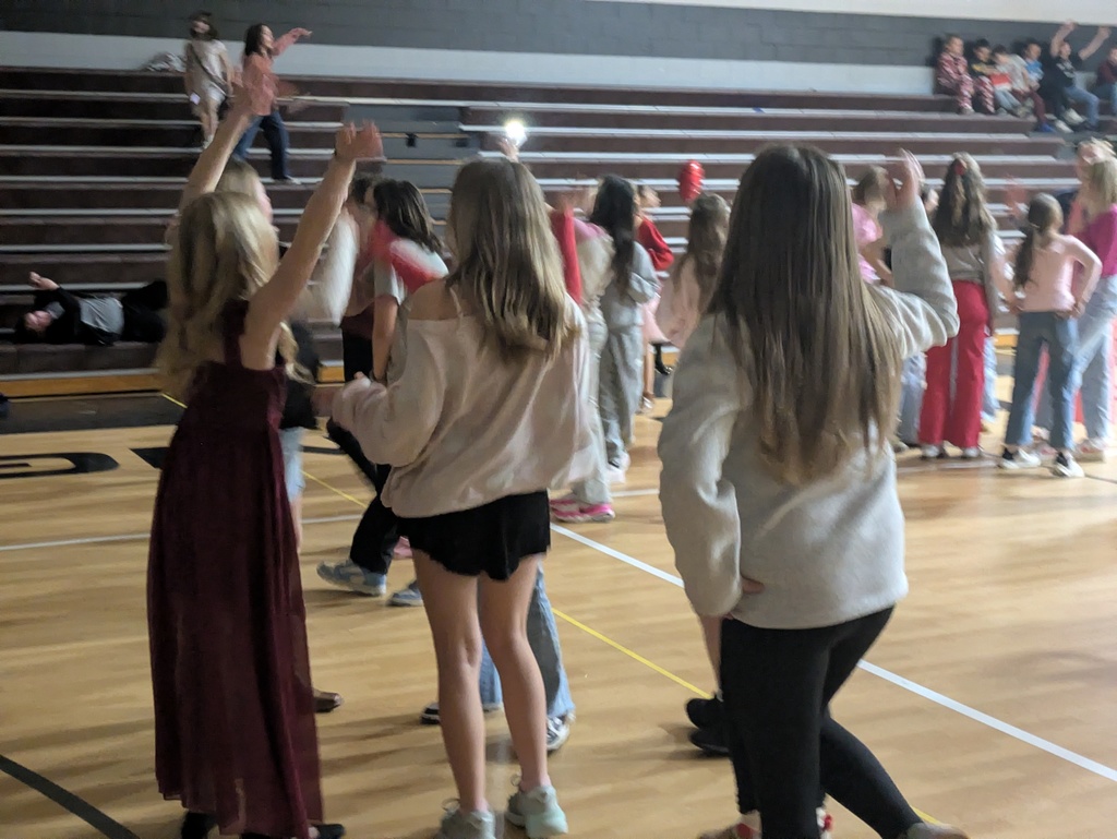 Students dancing in the gym.
