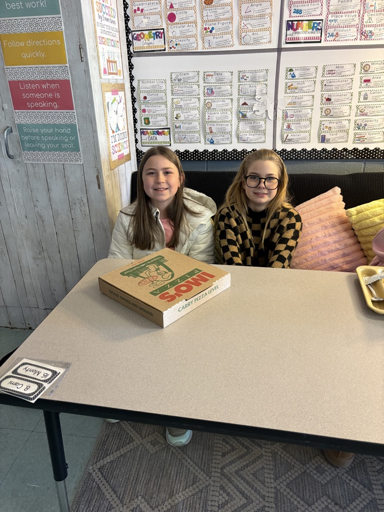Lydia Williams earns a special pizza prize for 100 I ready lessons! 