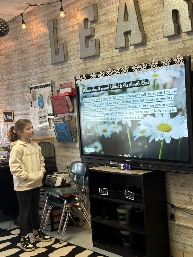 students doing their plant presentation! 