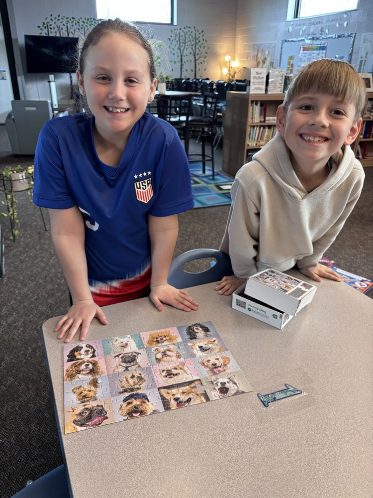 kids doing puzzles