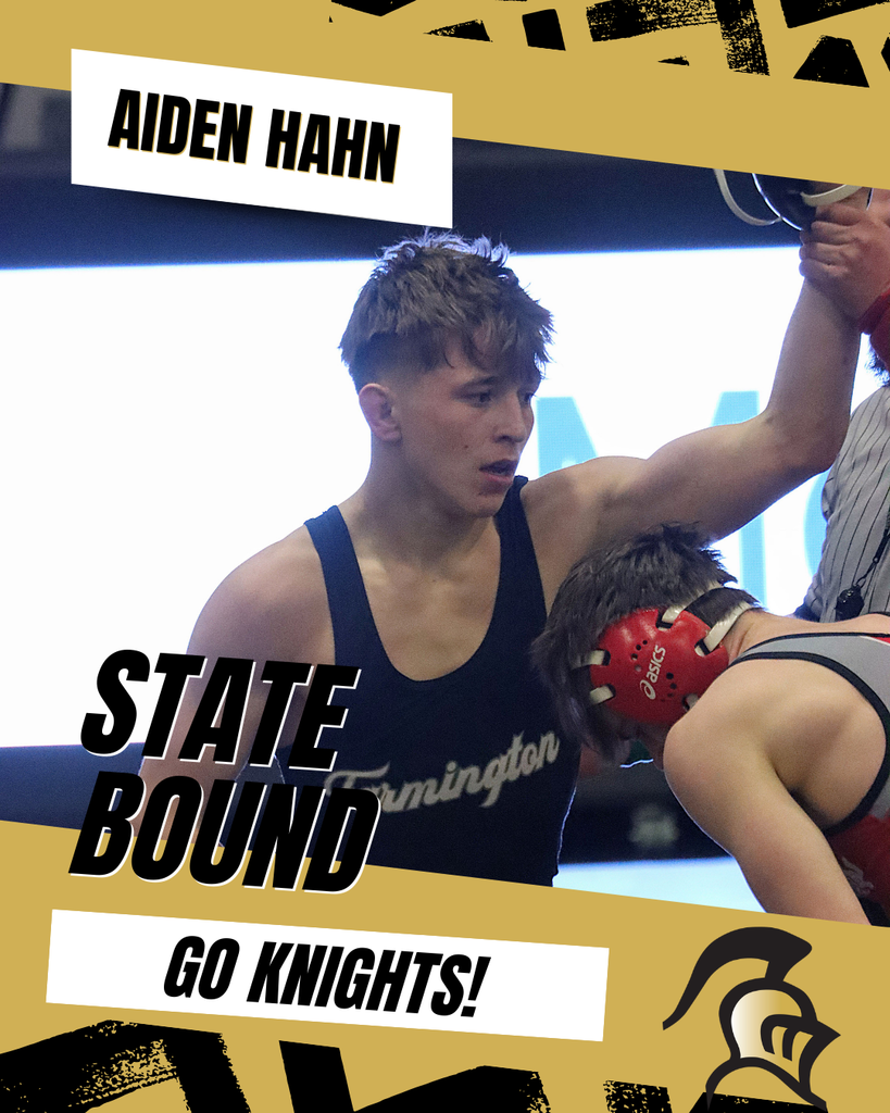 Aiden Hahn first place finish at districts