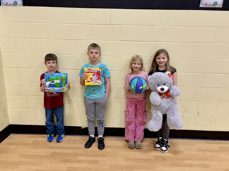 students won attendance prices at February assembly