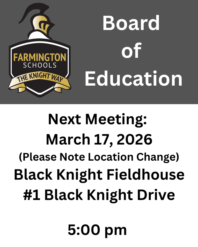 Next Meeting: March 17, 2026 (Please Note Location Change) Black Knight Fieldhouse #1 Black Knight Drive 5:00 pm