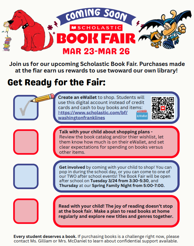The Book Fair Checklist will help you with what you need to get done for the Fair!