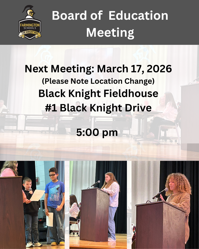 Next Meeting: March 17, 2026 (Please Note Location Change) Black Knight Fieldhouse #1 Black Knight Drive 5:00 pm