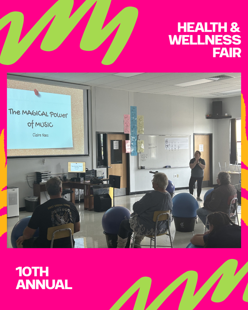 class during a wellness day involving drumming