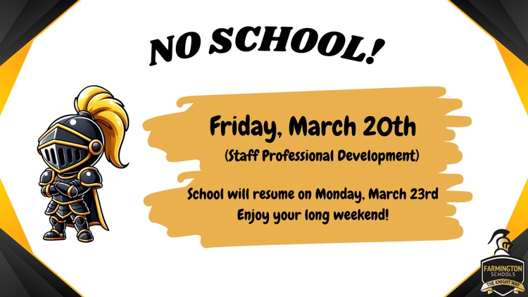 No School Staff/Teacher Professional Development Day! 