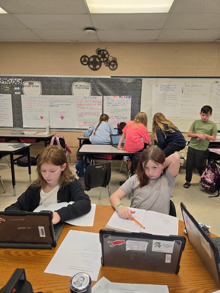 Peer reviewing their American Revolution narratives. 