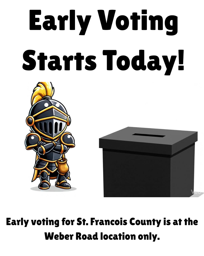 Early voting starts today. Knight at ballot box