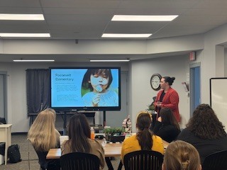 Counselors presenting to the group