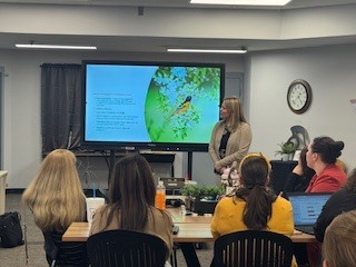 Counselors presenting to the group