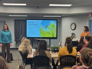 Counselors presenting to the group