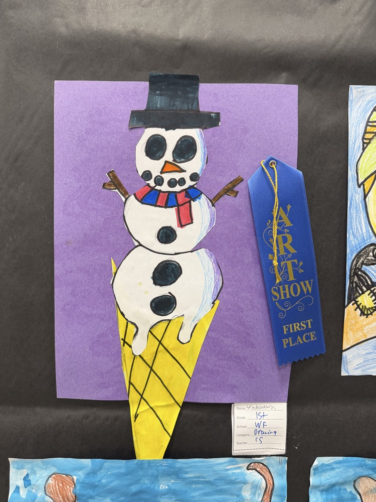 first place winners at the district art show