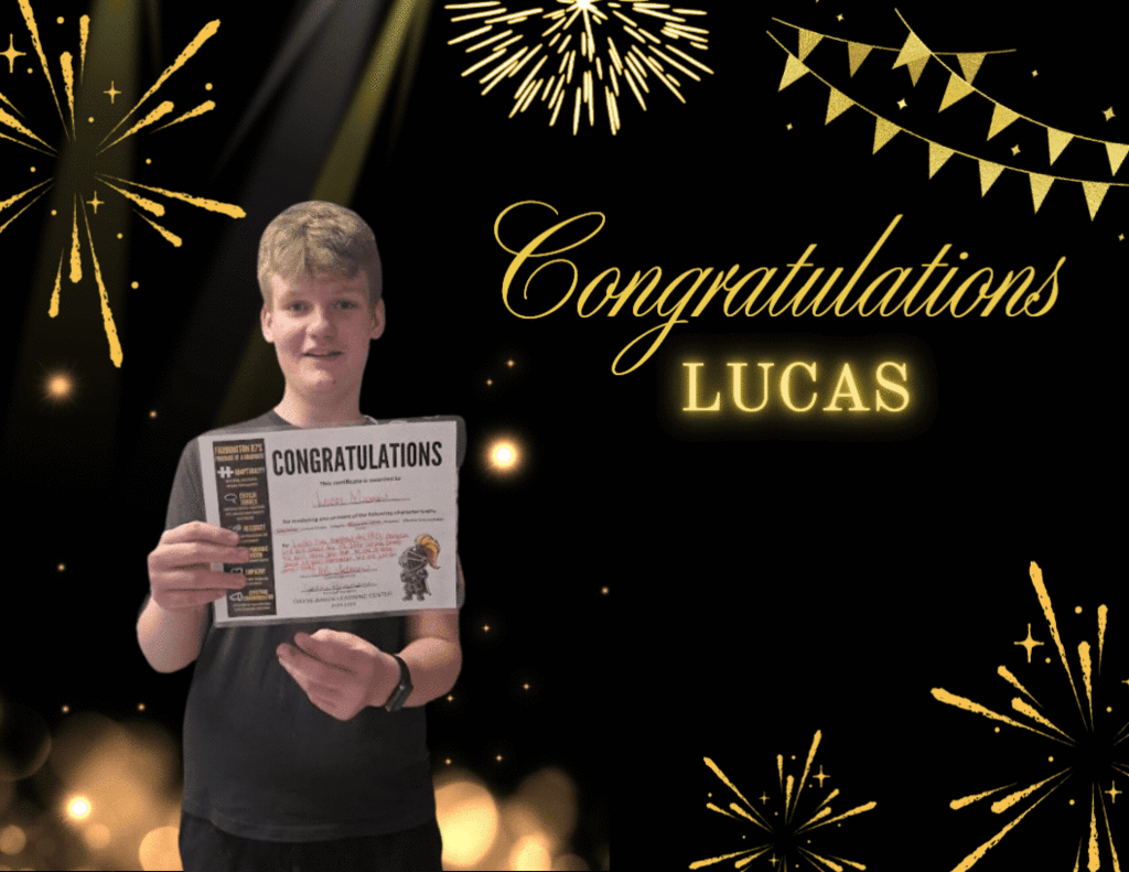 Congratulations Lucas