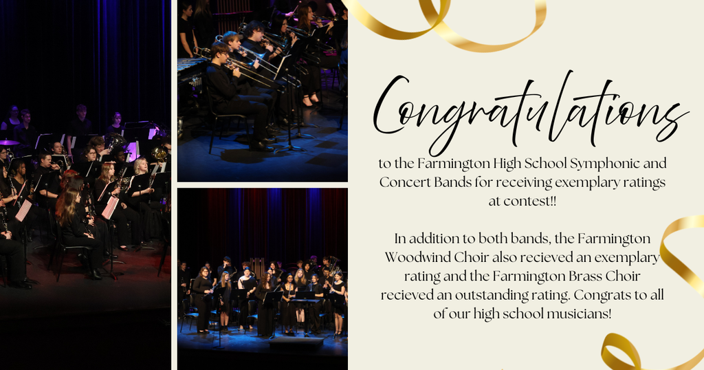 Congratulations to HS Symphonic and Concert Bands
