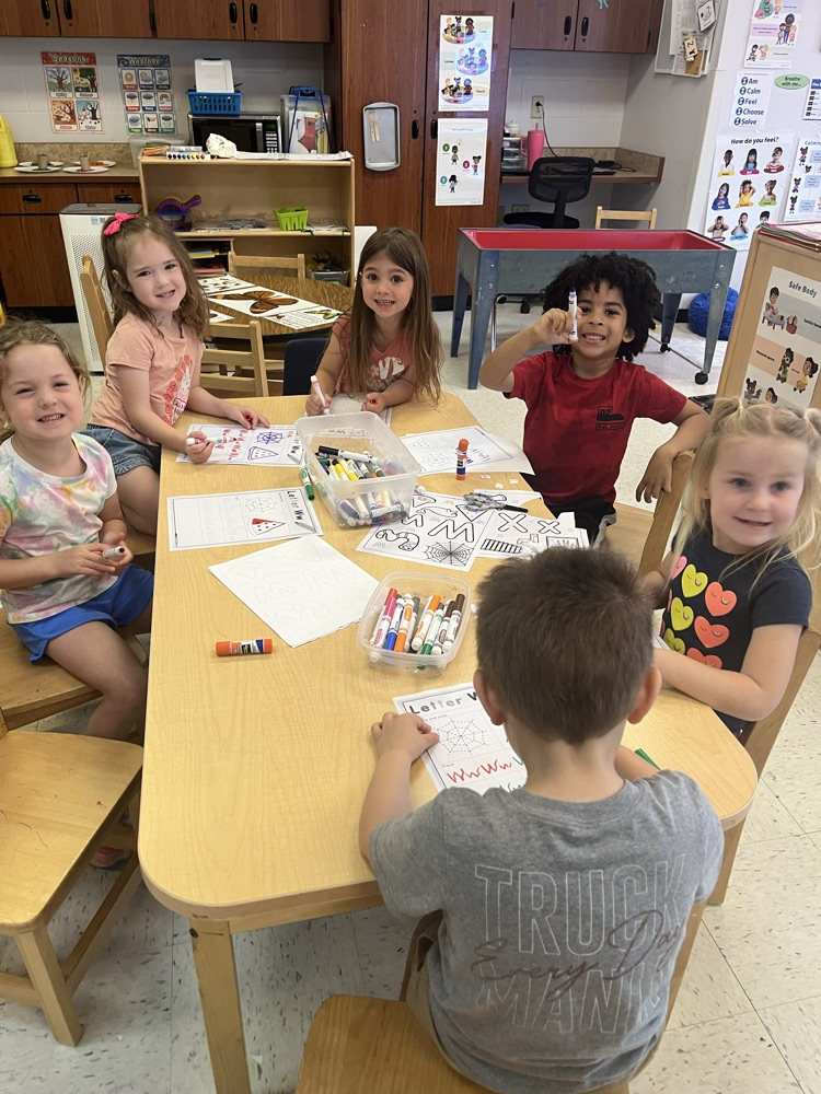 handwriting practice with one of the letters of the week