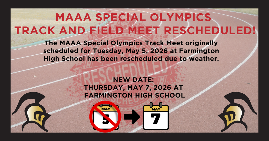 MAAA Special Olympics Rescheduled