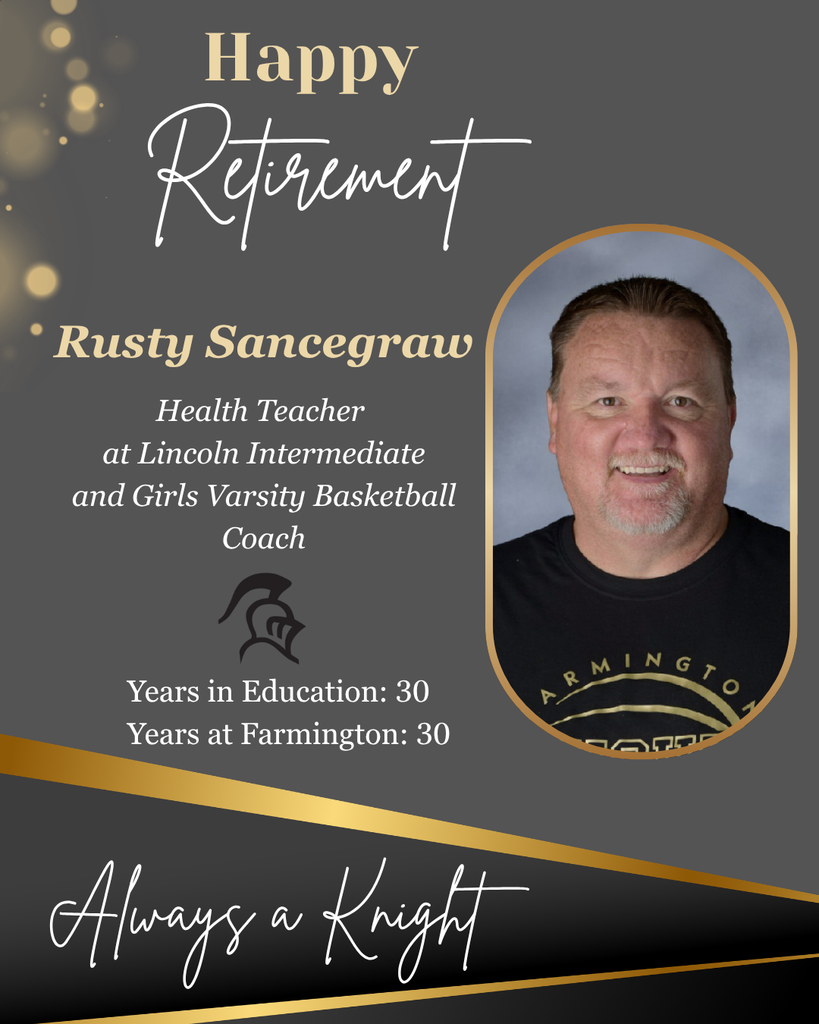 Happy Retirement to Rusty Sancegraw