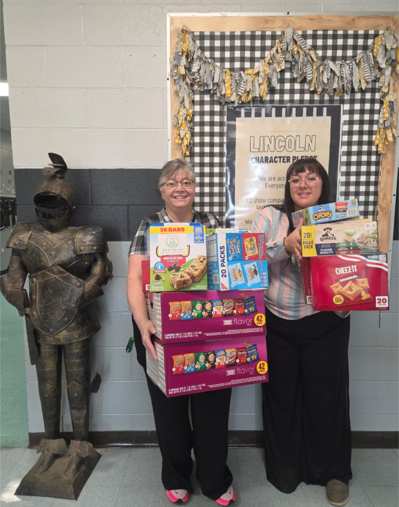 Snack donations for Teacher Appreciation Week. 