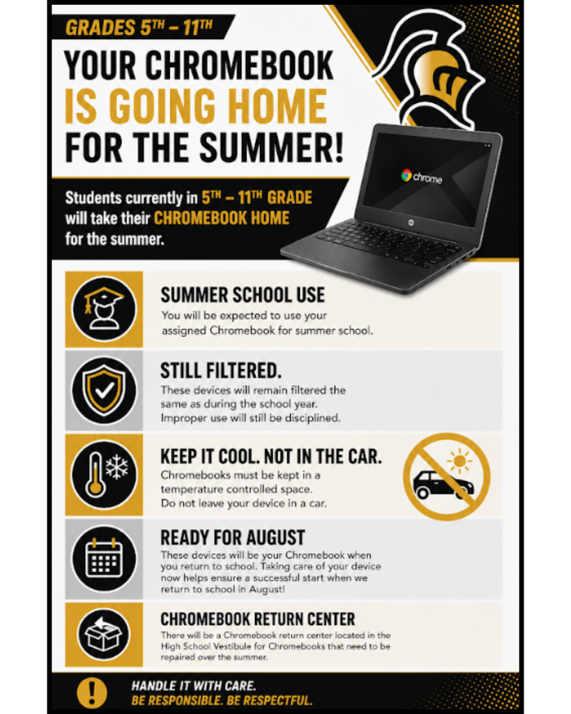 Chromebooks Going Home for the Summer