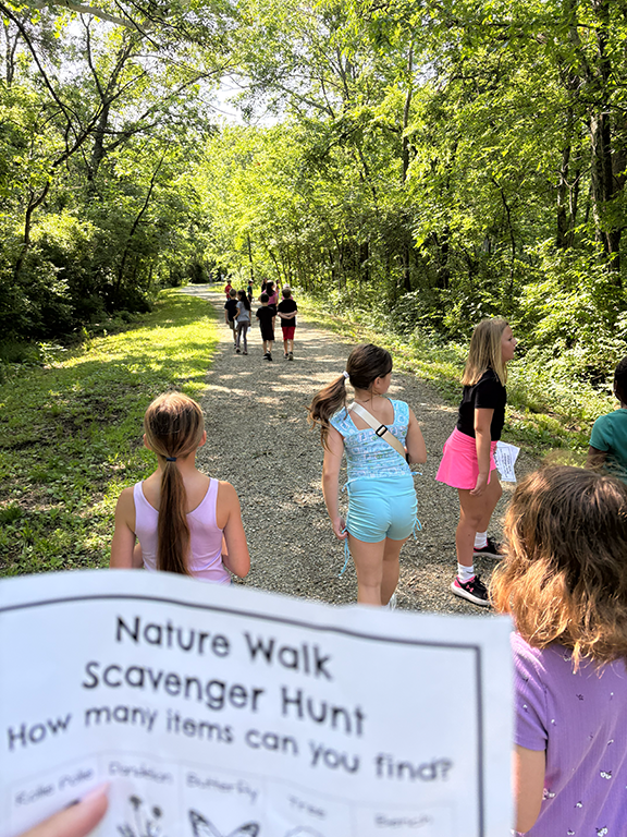 Kids on a scavenger hunt