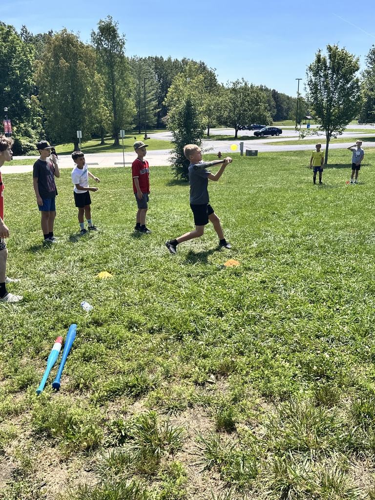 Kids playing whiffleball