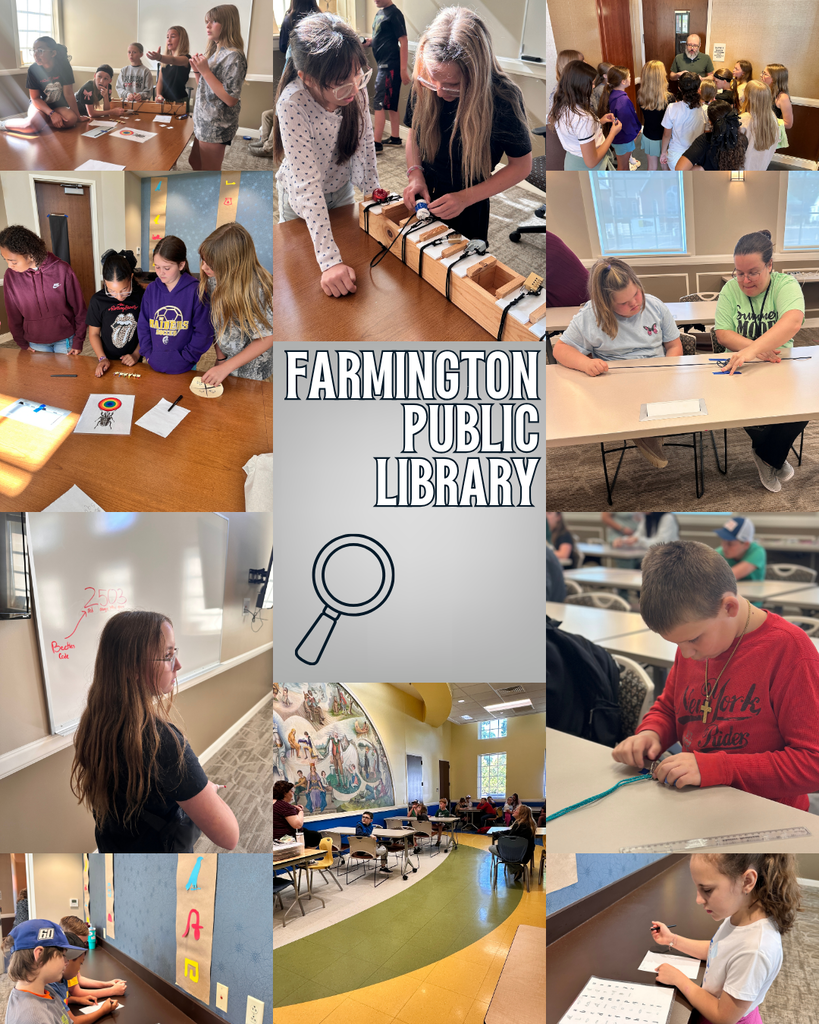 Students at the Farmington library