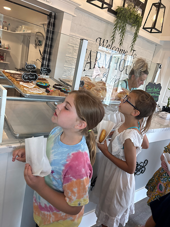 Kids at a bakery