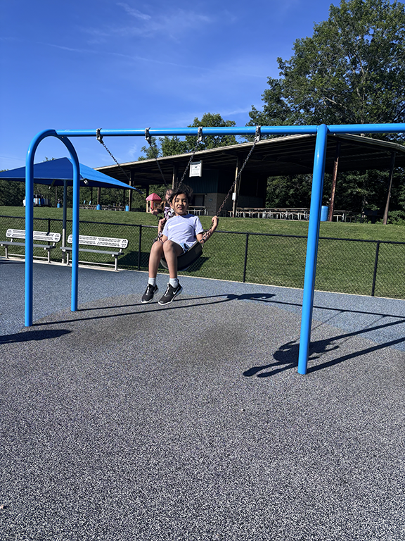Boy on a swing