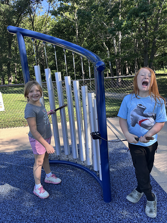Kids playing on a playground