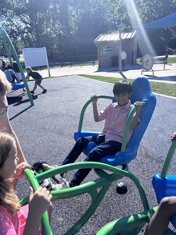 Kids playing on a playground