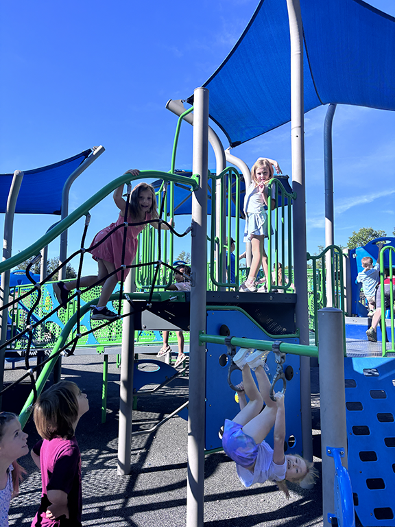 Kids playing on a playground