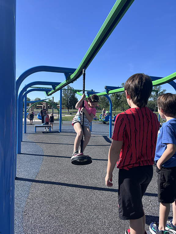 Kids playing on a playground