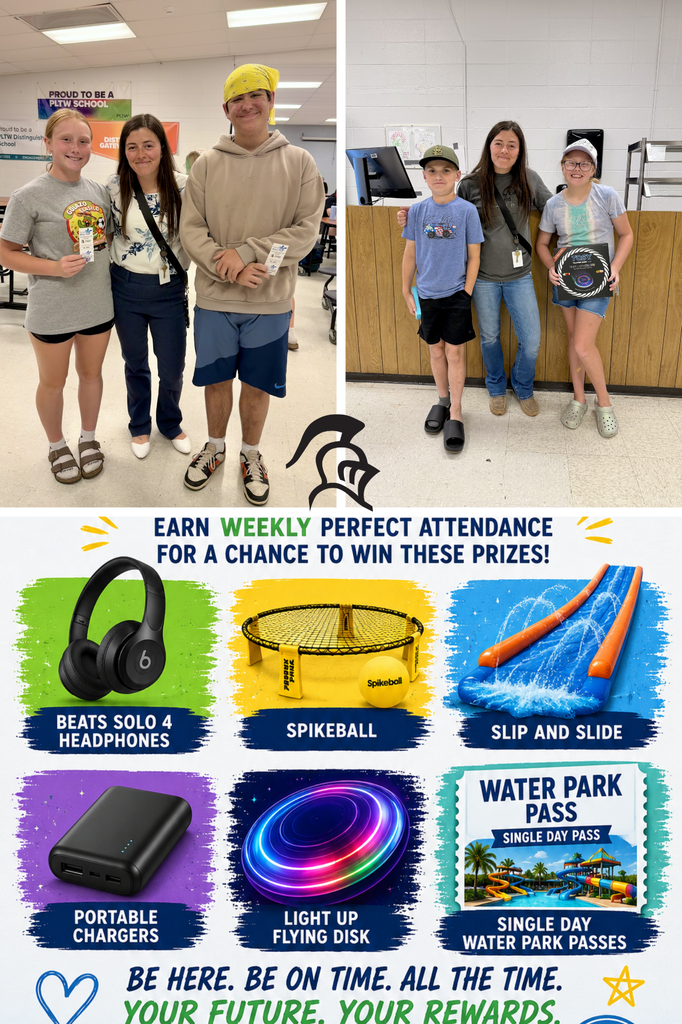 Middle School attendance weekly winners