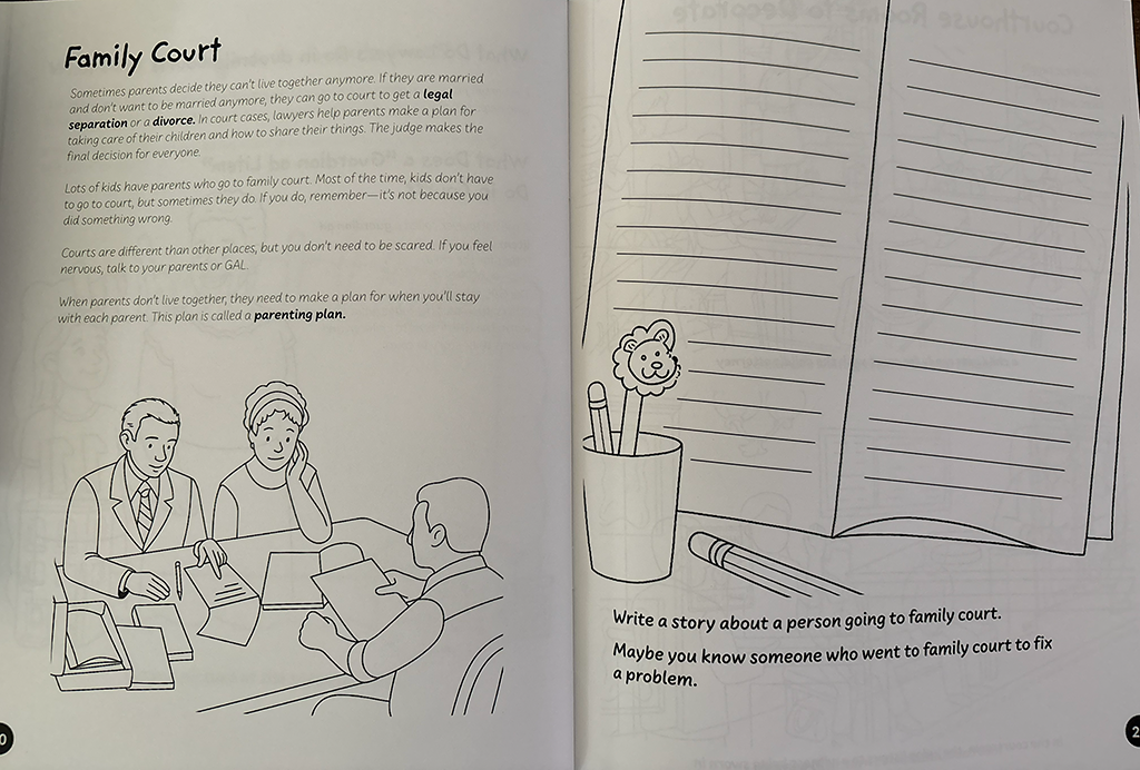Page from children's book: Kids in Missouri Courts