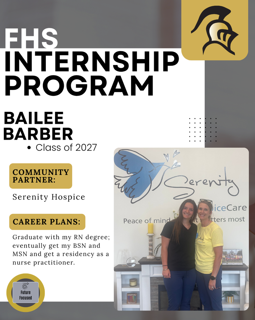 Bailee Barber interning at Serenity Hospice