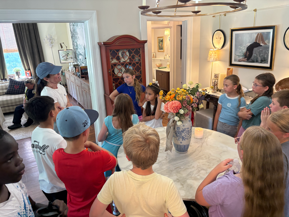 Kids in historic home