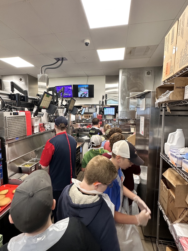 Kids getting tour of restaurant