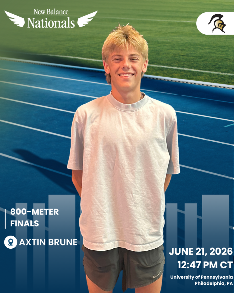 Axtin Brune prepares to run in the New Balance Nationals on Sunday at 12:47p