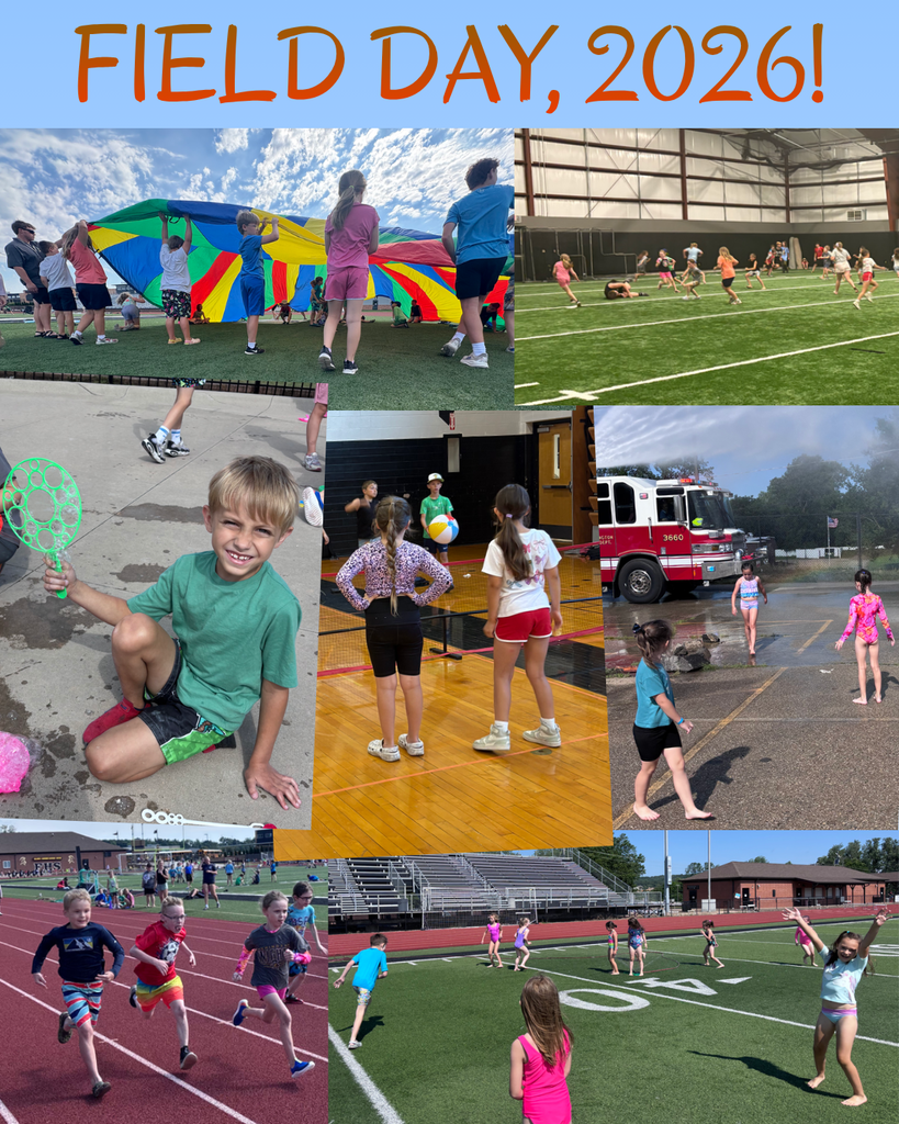 Collage of kids enjoying Field Day