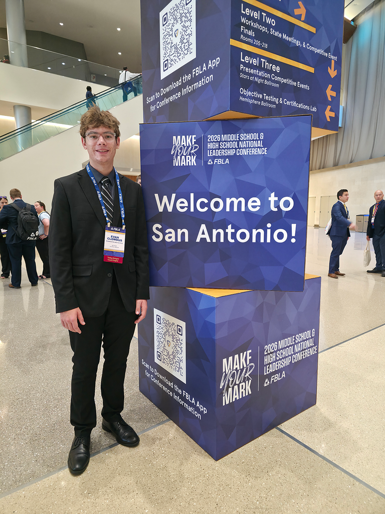 Evan Clowdus at the national FBLA convention