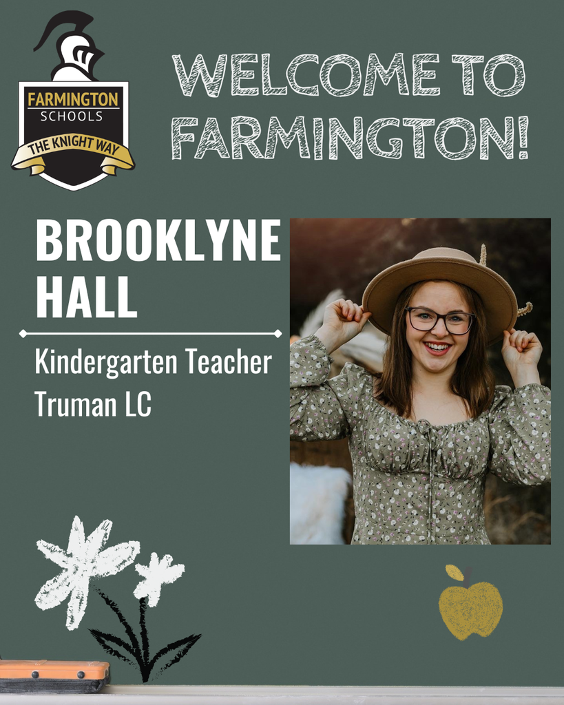 Welcoming Brooklyne Hall as a new teacher at Farmington