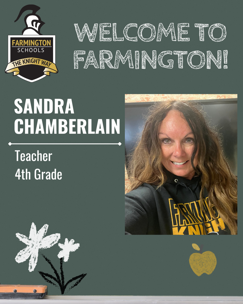 Welcoming Sandra Chamberlain as a teacher at Farmington