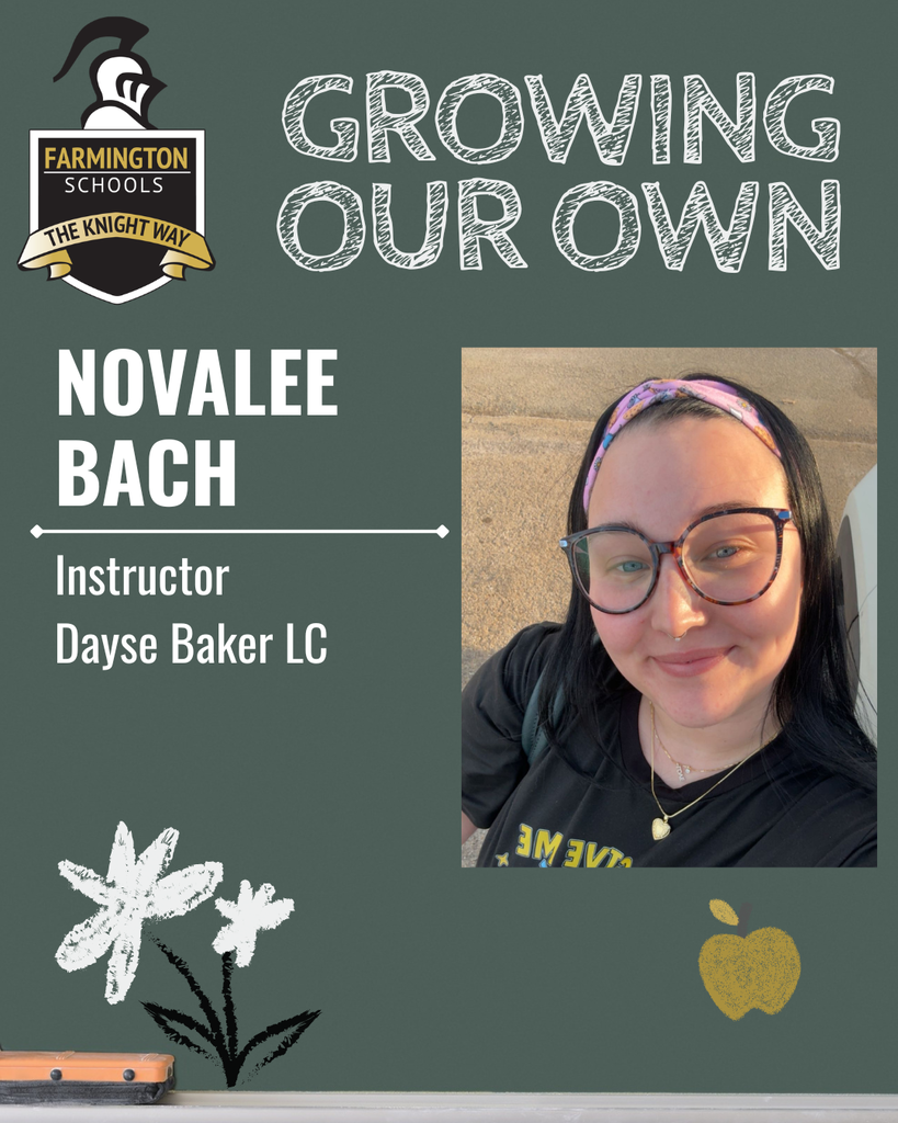 Welcoming Novalee Bach as a staff member at Farmington