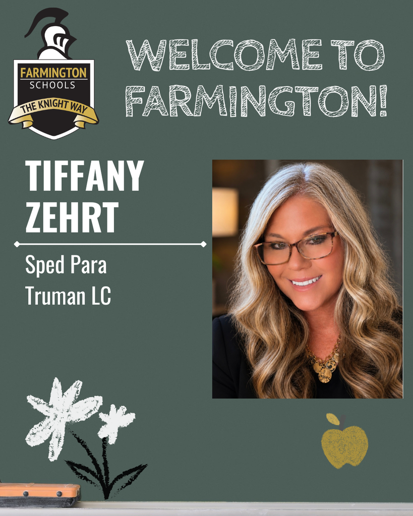 Welcoming Tiffany Zehrt as a staff member at Farmington
