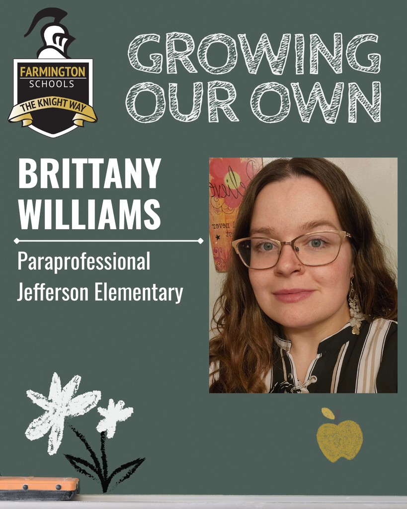 A portrait of a woman in glasses on a green background with text reading "Growing Our Own".