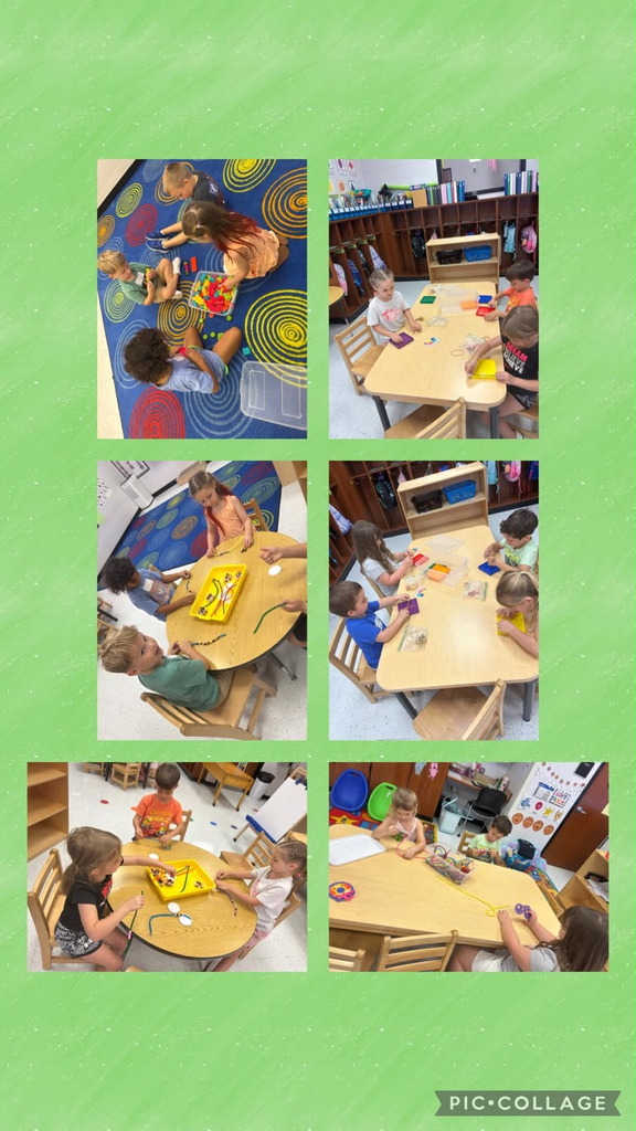 Mrs. G’s Preschool station fun! 
