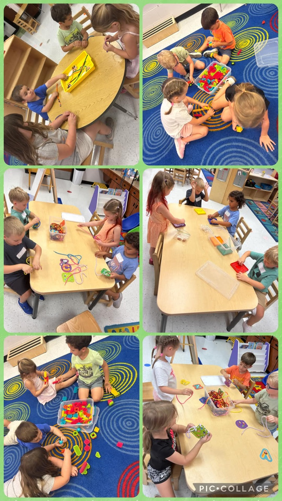 Mrs. G’s Preschool station fun! 
