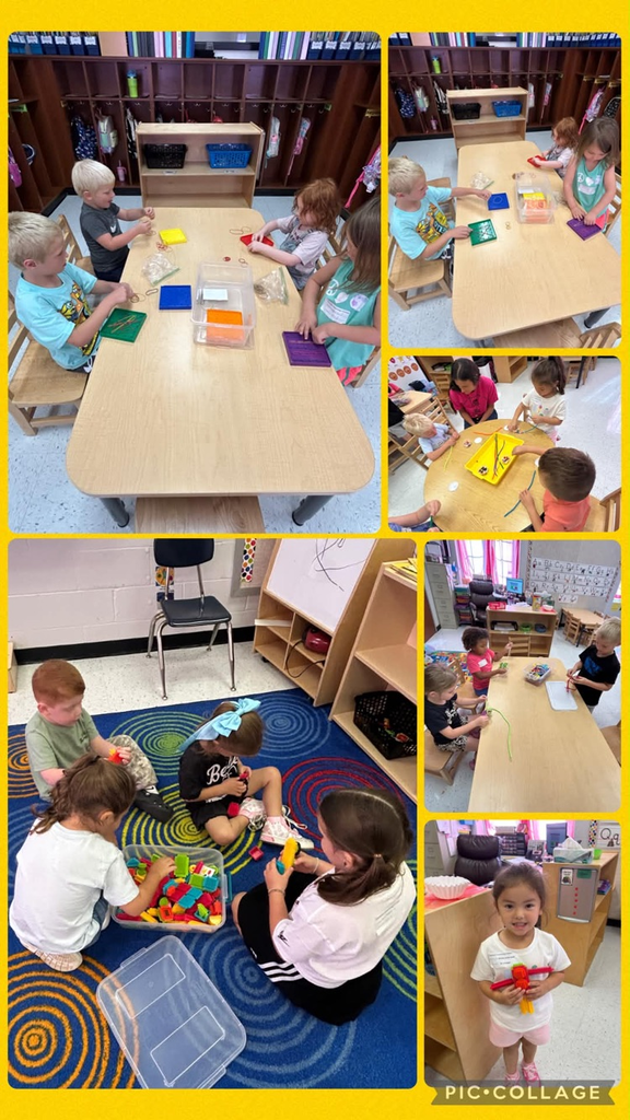 Mrs. G’s Preschool station fun! 